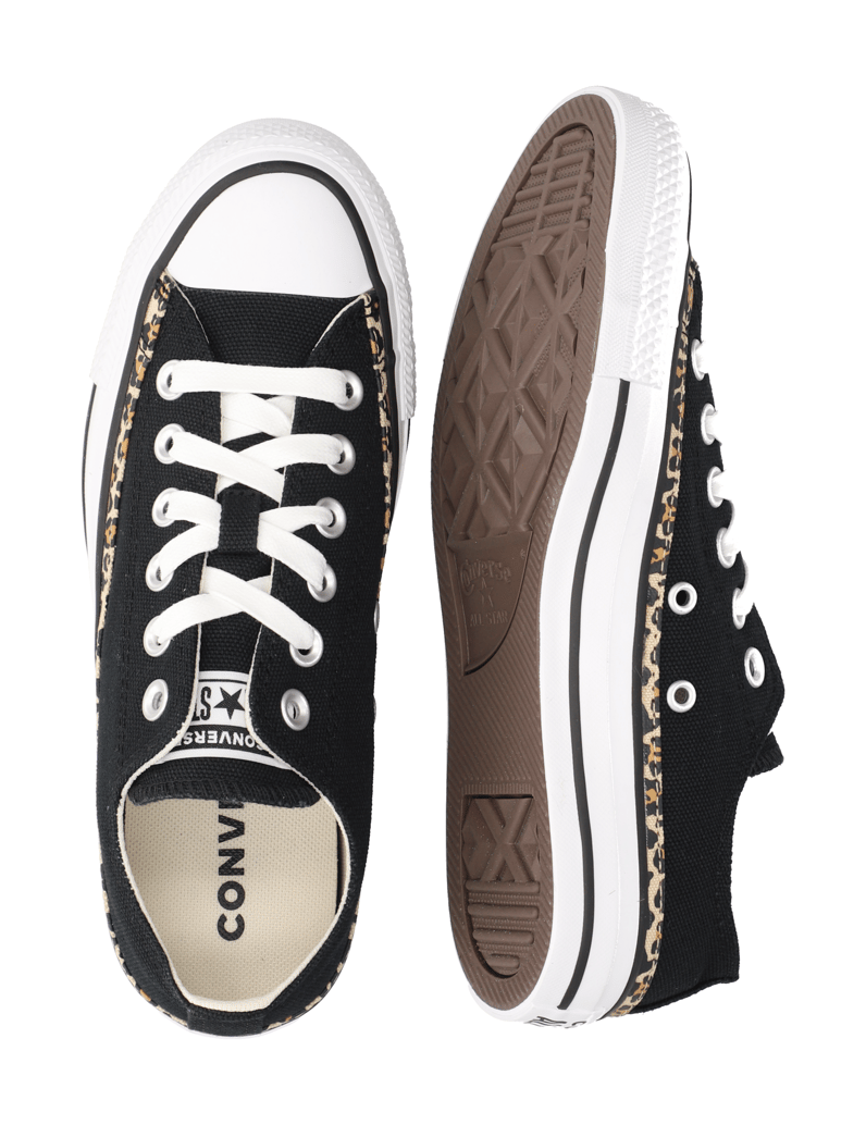 Converse-CHUCK-TAYLOR-ALL-STAR-LEOPARD-TRIM-čierna