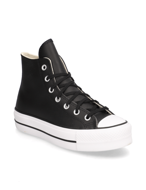 

CHUCK TAYLOR ALL STAR LEATHER PLATF, Čierna