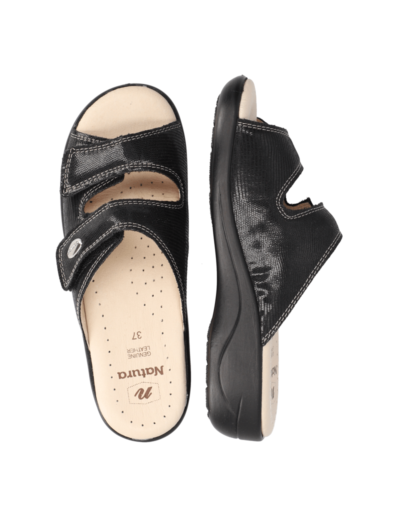 Natura-Hausschuh-schwarz