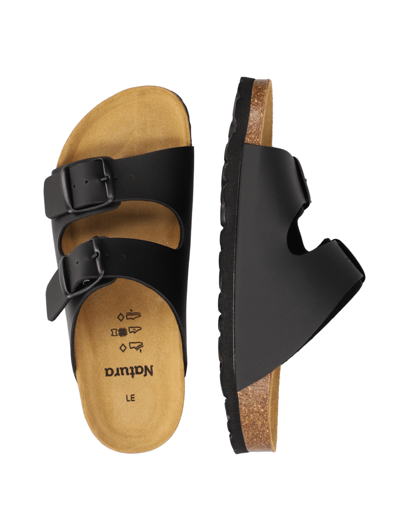 Natura-Hausschuh-schwarz