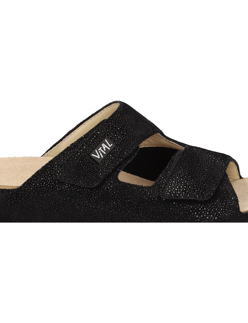 Vital-Glattleder-Pantoffel-schwarz