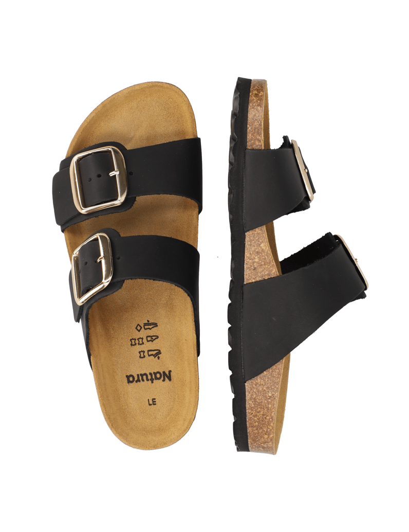 Natura-hladká-kůže-pantofle