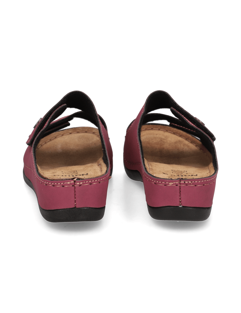 Natura-imitacija-usnja-hišni-copati-rdeča