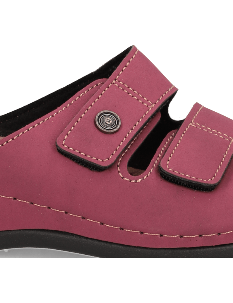 Natura-imitacija-usnja-hišni-copati-rdeča