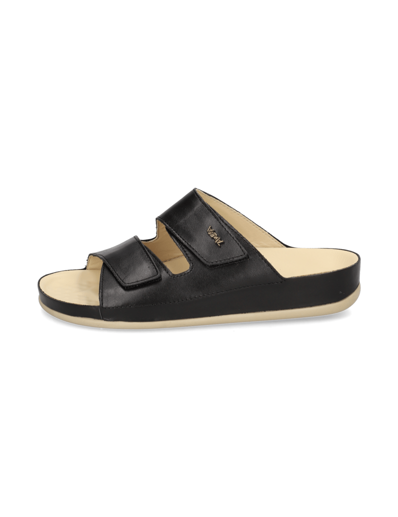 Vital-Glattleder-Hausschuh-schwarz