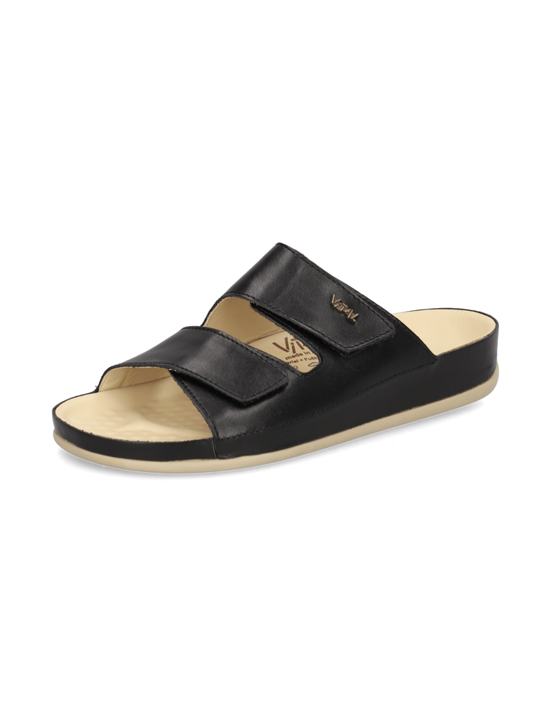 Vital-Glattleder-Hausschuh-schwarz