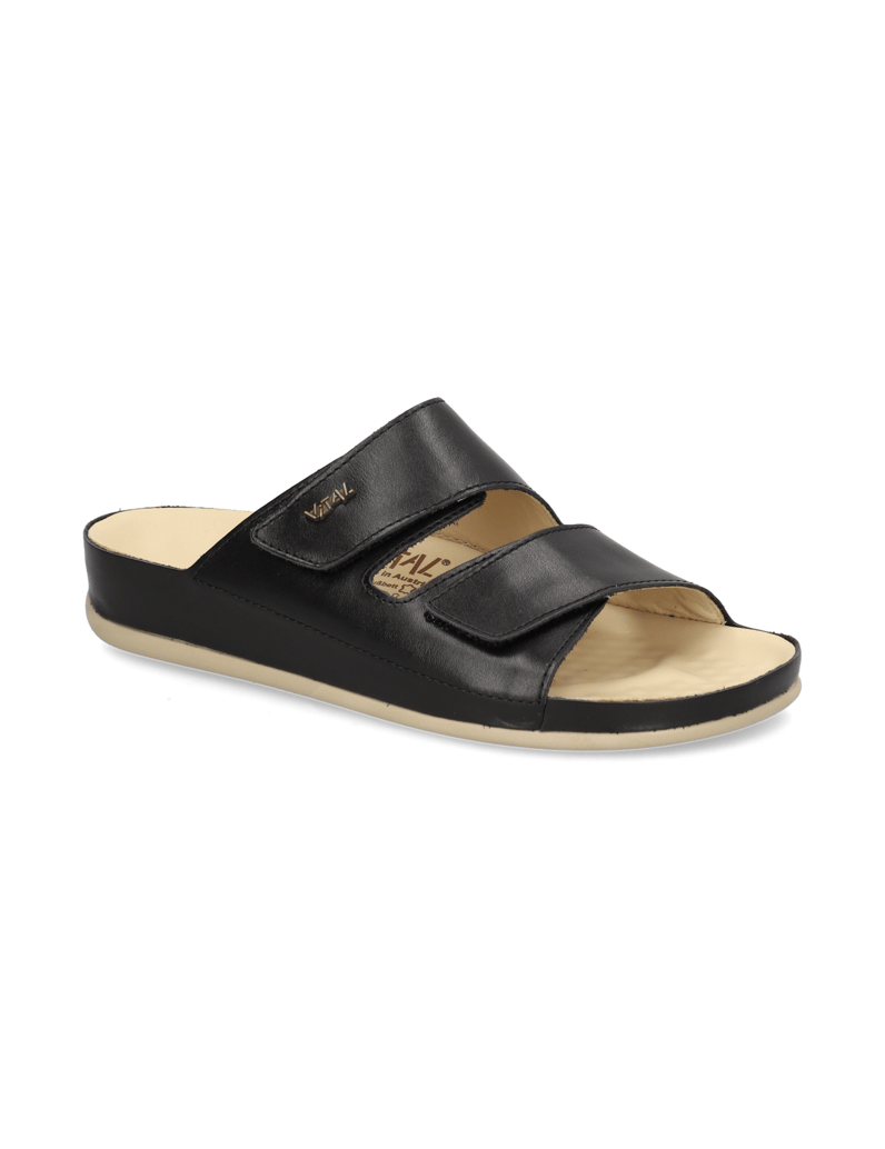 Vital-Glattleder-Hausschuh-schwarz