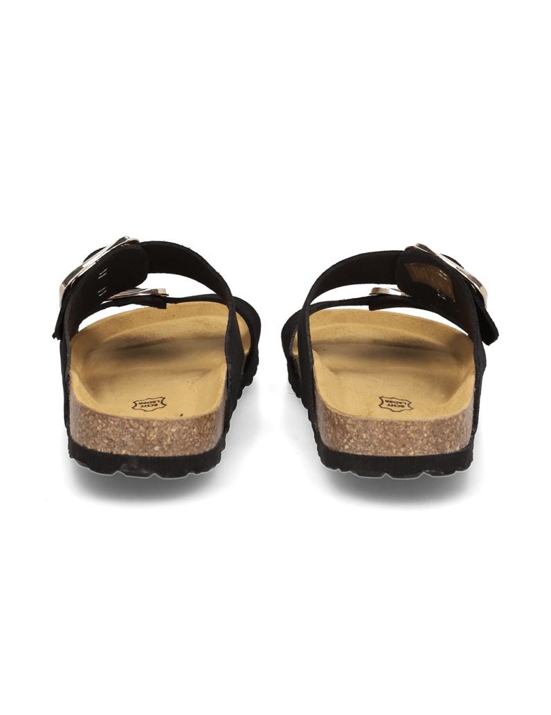 Natura-Veloursleder-Pantoffel-schwarz