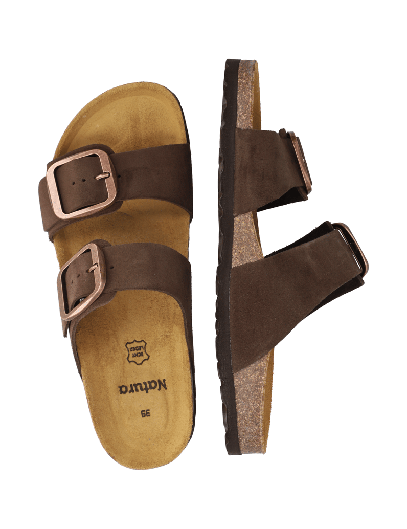 Natura-Veloursleder-Pantoffel-schwarz