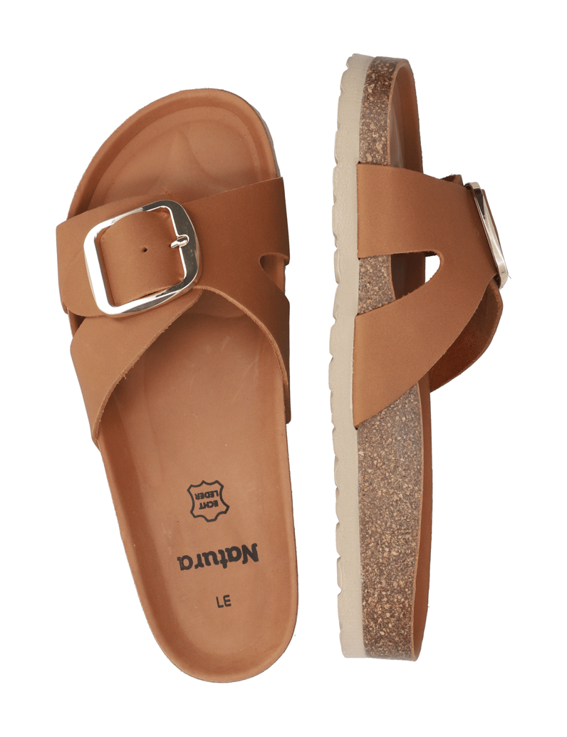 Natura-hladká-kůže-pantofle-zelená