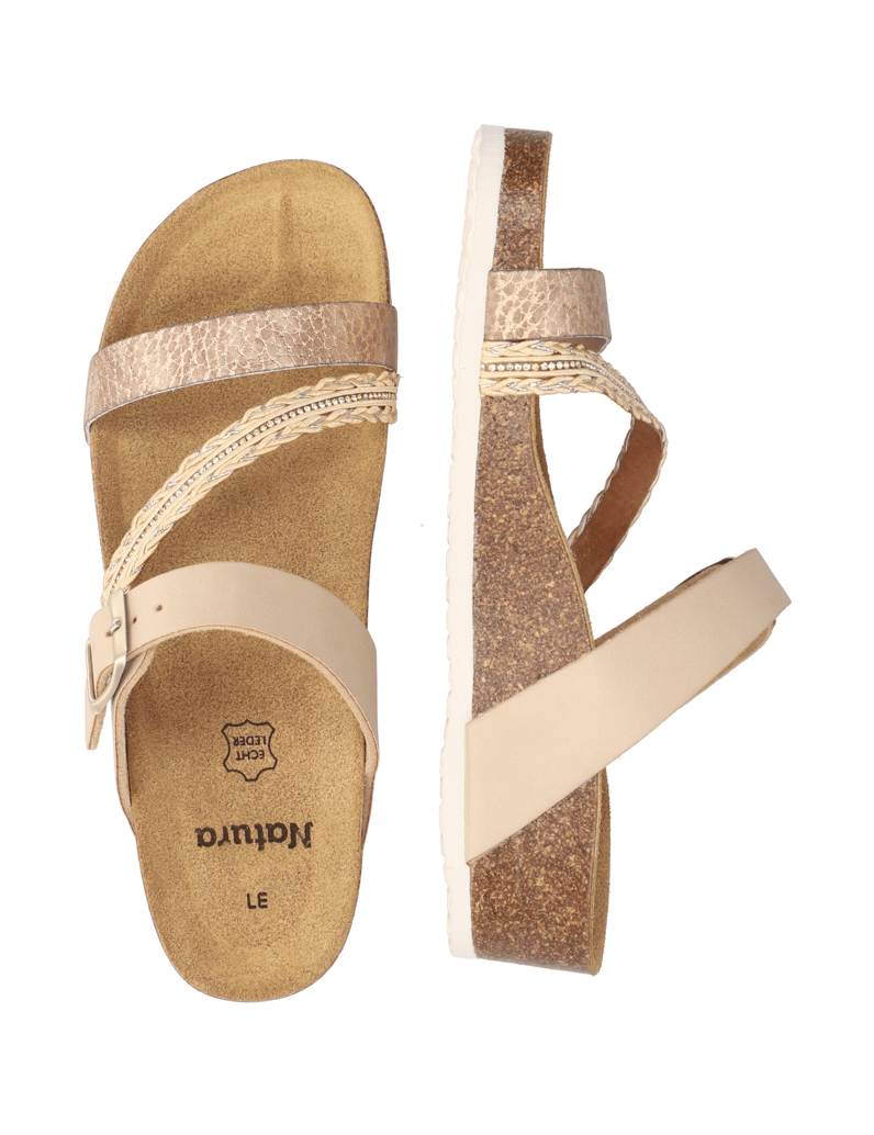 Natura-Lederkombination-Pantoffel-grau