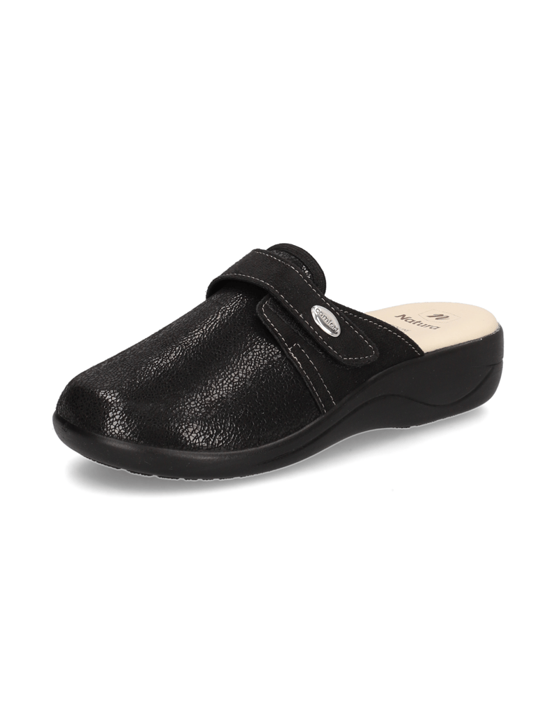 Natura-imitacija-usnja-hišni-copati-črna