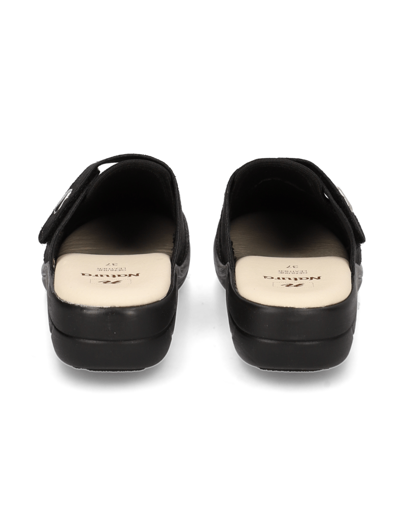 Natura-imitacija-usnja-hišni-copati-črna