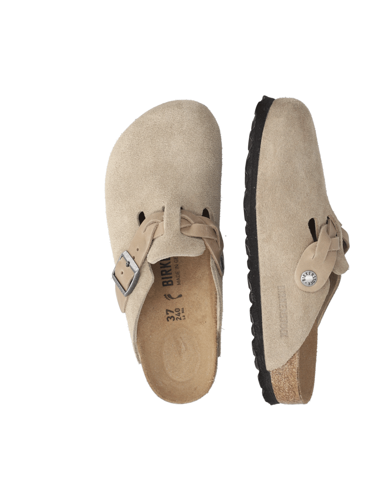 Birkenstock-BOSTON-BRAIDED-SUEDE-šedá