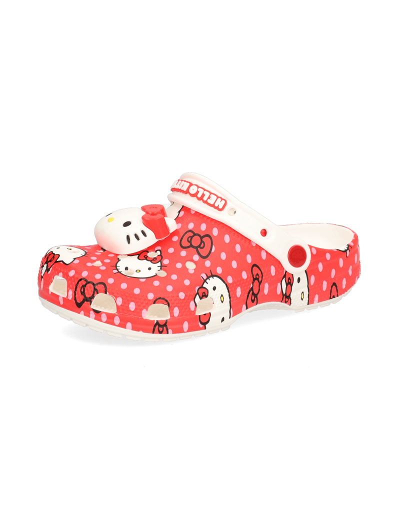 Crocs-HELLO-KITTY-RED-CLASSIC-CLOG-červená