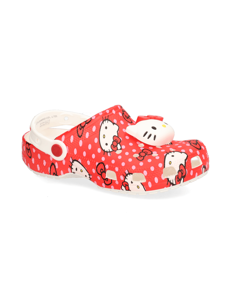 Crocs-HELLO-KITTY-RED-CLASSIC-CLOG-červená