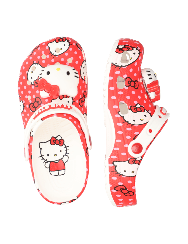 Crocs-HELLO-KITTY-RED-CLASSIC-CLOG-červená