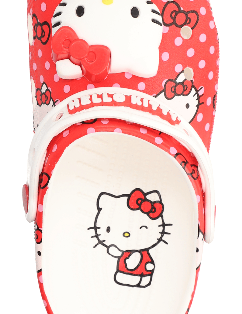 Crocs-HELLO-KITTY-RED-CLASSIC-CLOG-červená