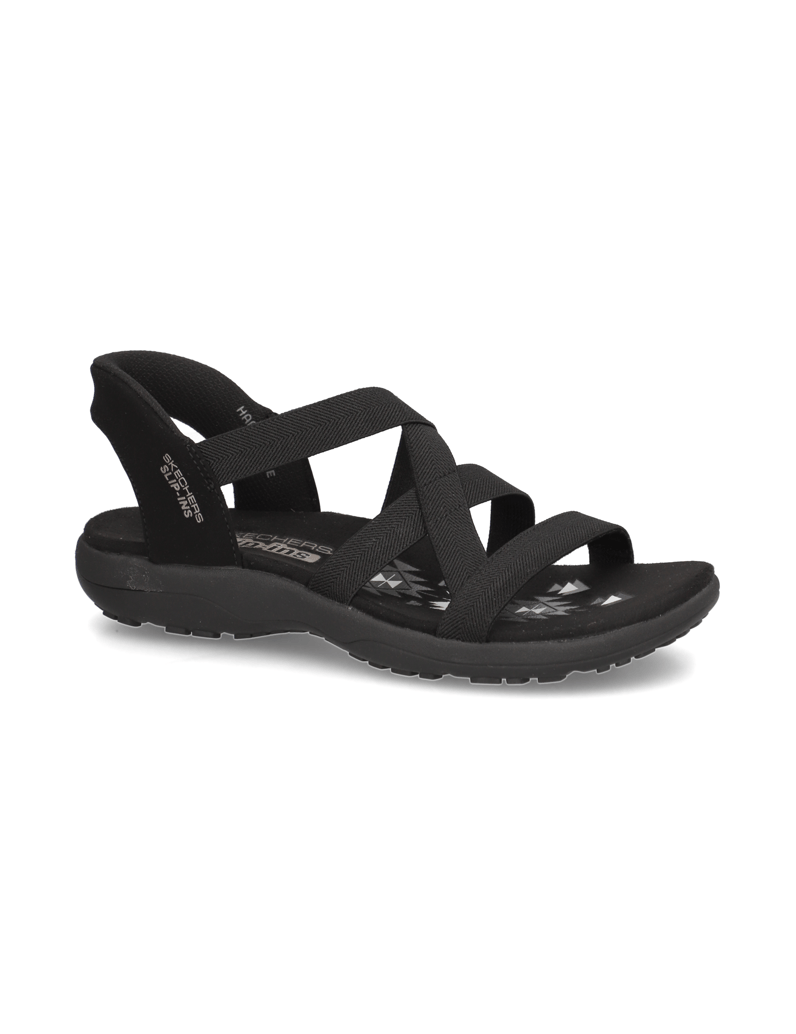 Skechers-SLIP-INS-REGGAE-SLIM-SANDAL-černá