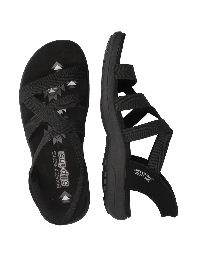 Skechers-SLIP-INS-REGGAE-SLIM-SANDAL-černá