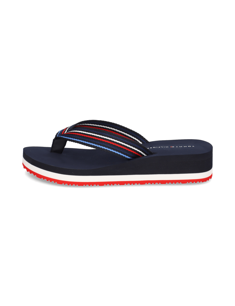 Tommy-Hilfiger-WEDGE-STRIPES-BEACH-SANDAL-modrá