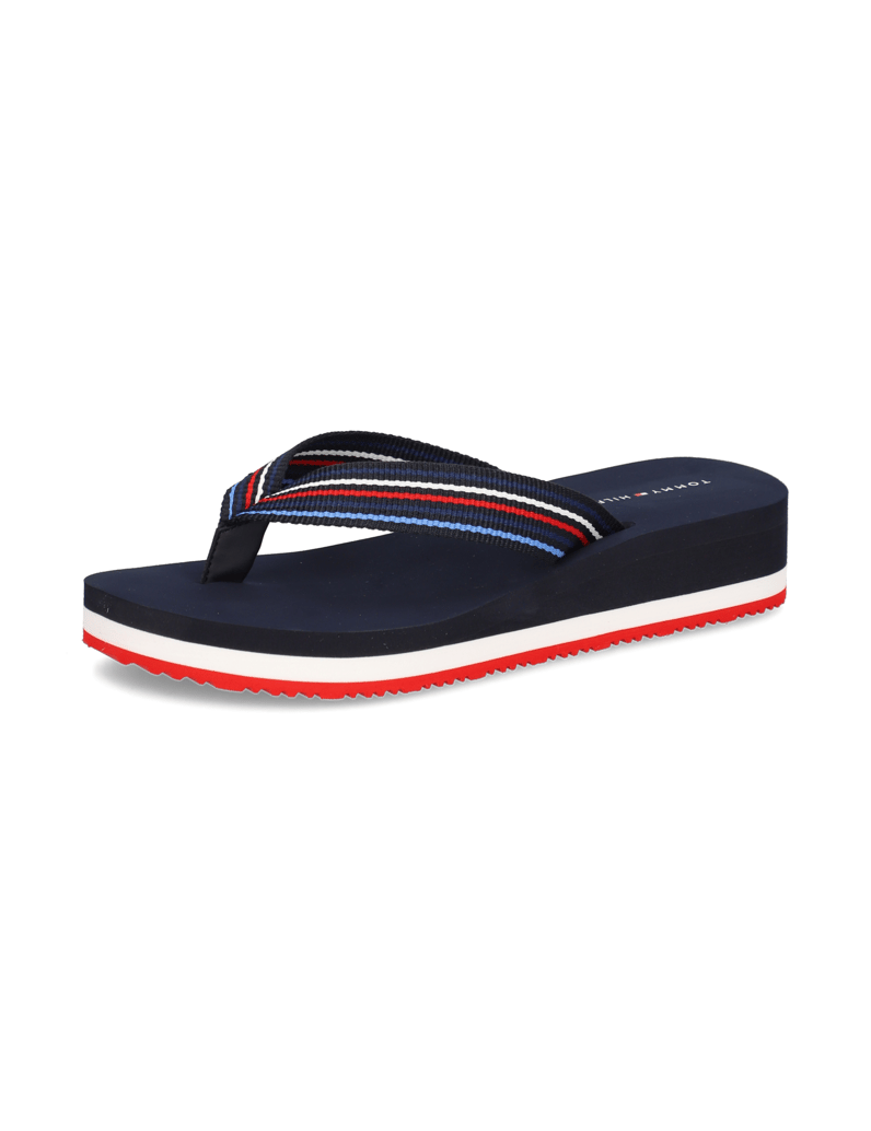 Tommy-Hilfiger-WEDGE-STRIPES-BEACH-SANDAL-modrá
