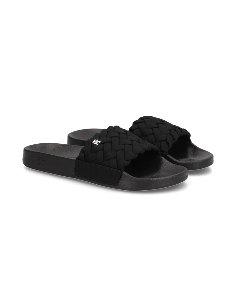 Tommy-Hilfiger-TH-BRAIDED-POOL-SLIDE-BDS-čierna