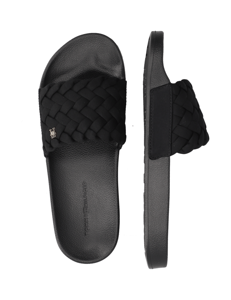 Tommy-Hilfiger-TH-BRAIDED-POOL-SLIDE-BDS-čierna