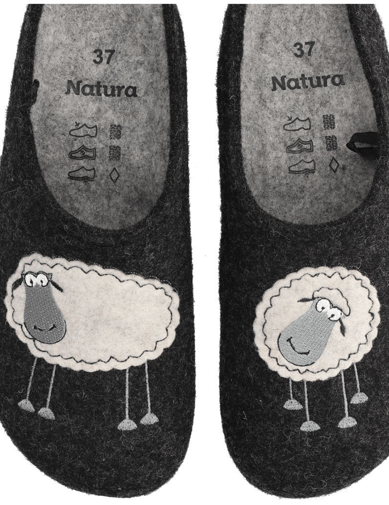 Natura-hišni-copati-siva