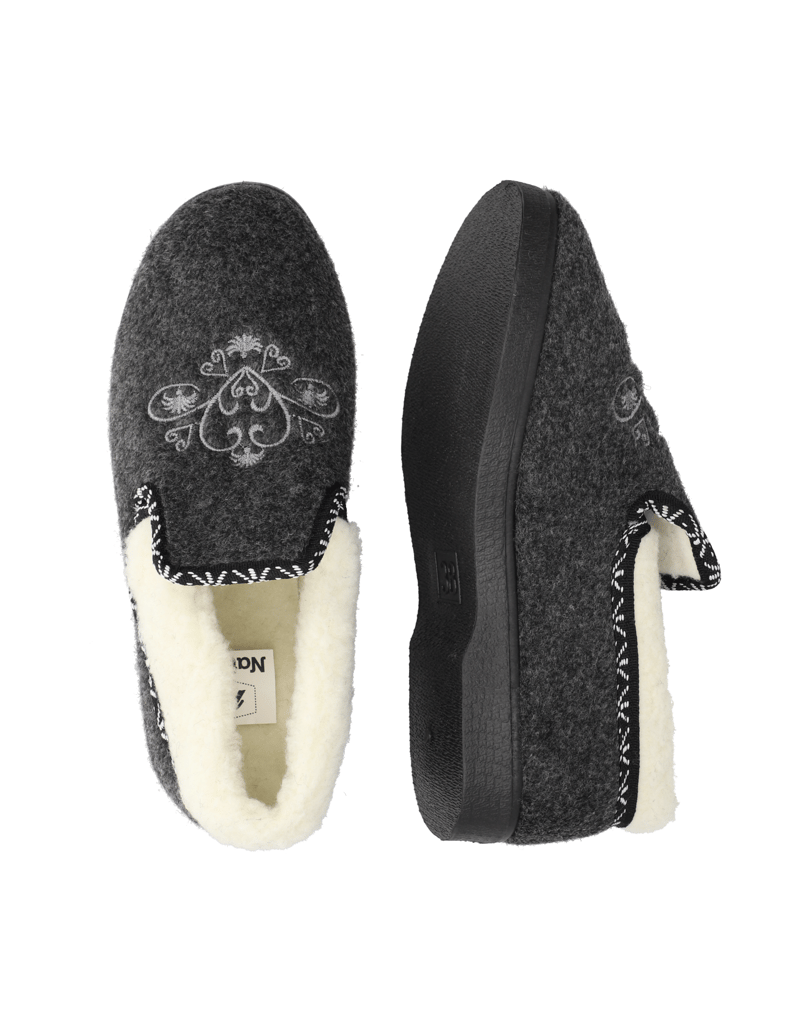 Natura-tekstil-hišni-copati-črna