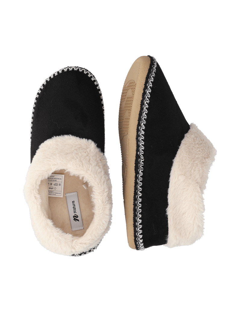 Natura-Hausschuh-schwarz