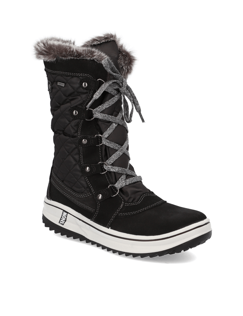 Polaris-Lederkombination-Snowboot-schwarz