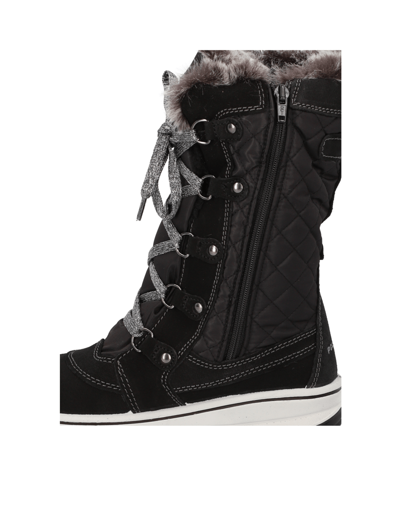 Polaris-Lederkombination-Snowboot-schwarz