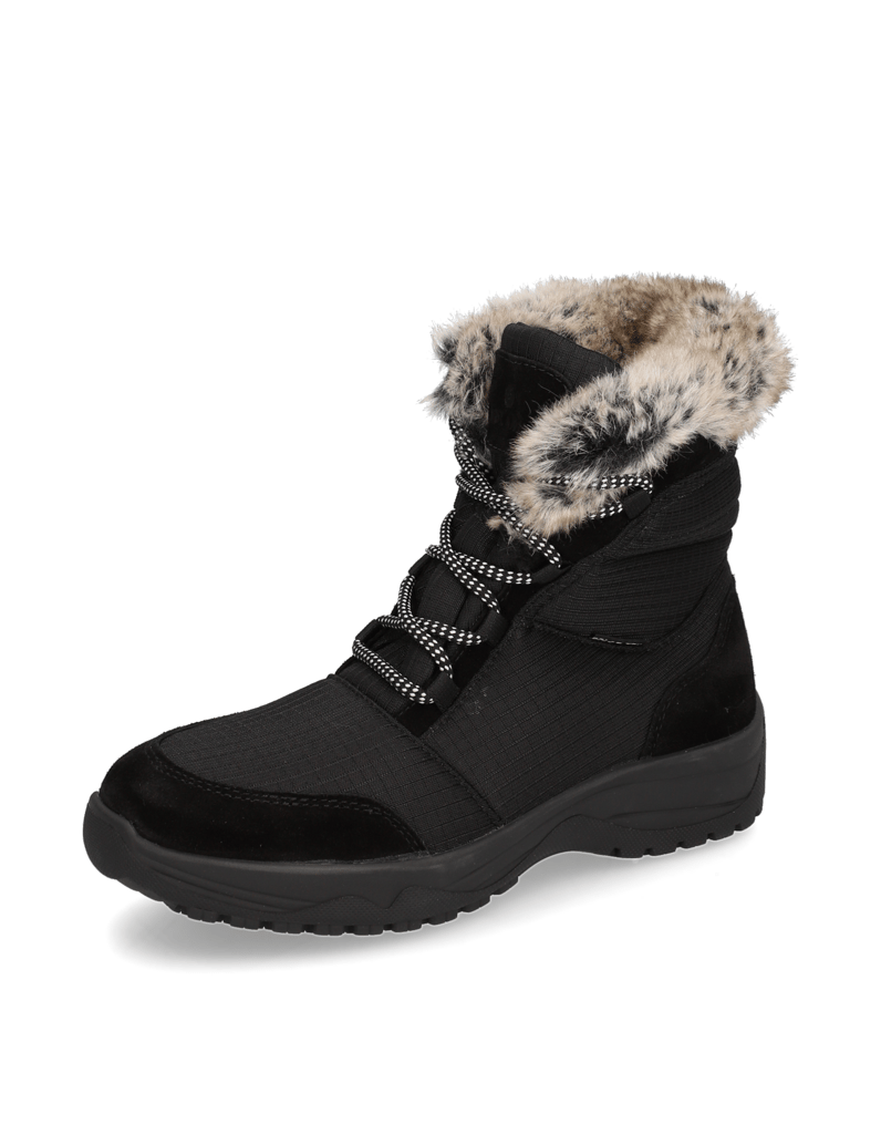 Polaris-Lederkombination-Snowboot-schwarz