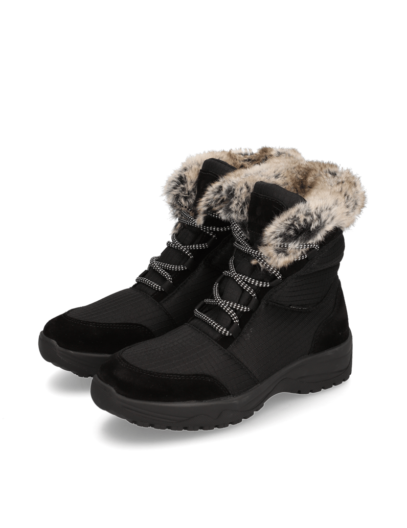 Polaris-Lederkombination-Snowboot-schwarz