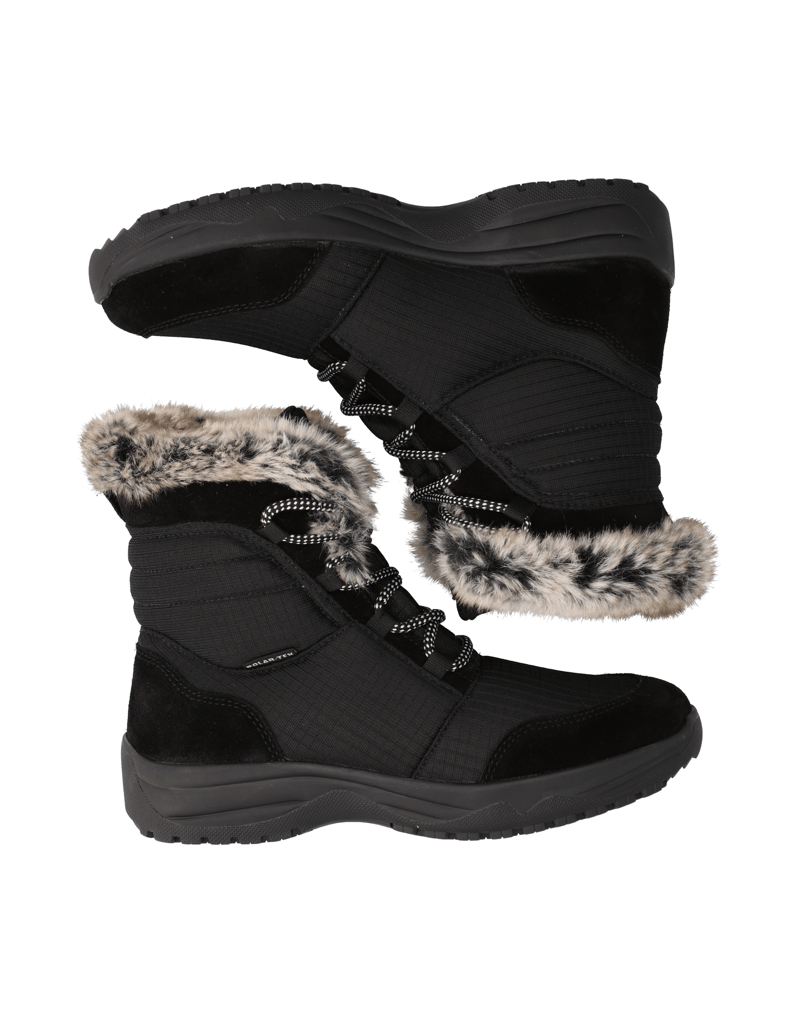 Polaris-Lederkombination-Snowboot-schwarz