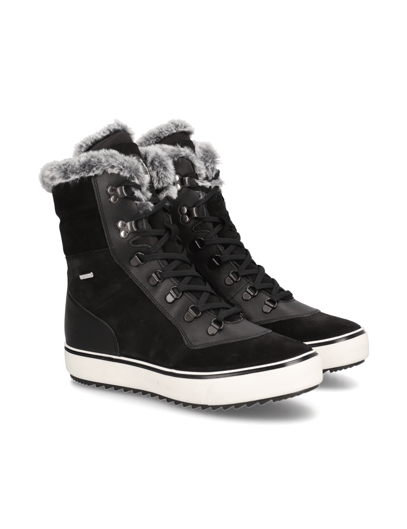 Polaris-Veloursleder-Snowboot-černá