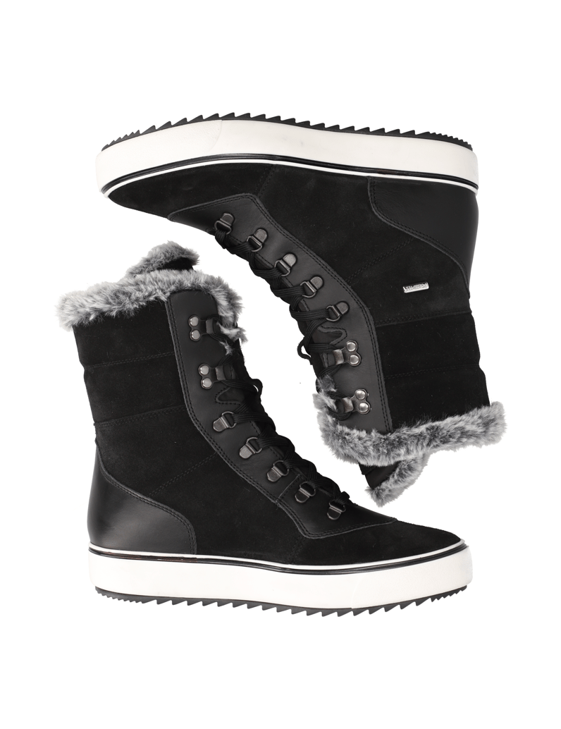 Polaris-Veloursleder-Snowboot-černá