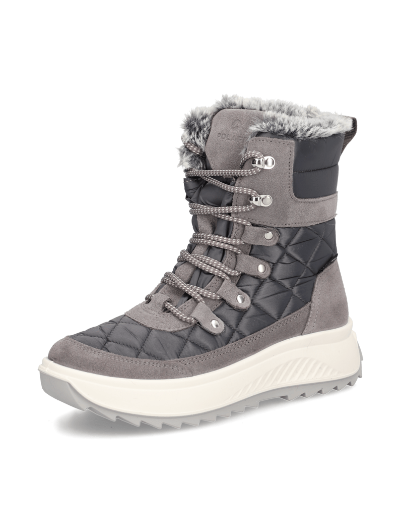 Polaris-Veloursleder-Snowboot-grau