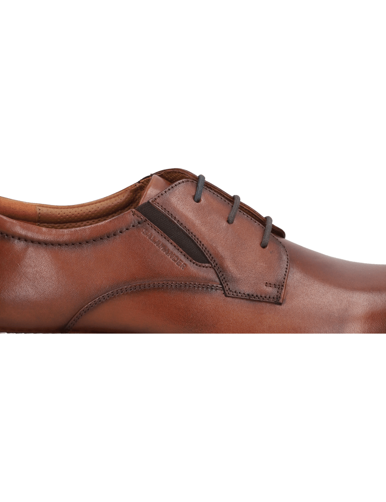 Salamander-gladko-usnje-čevlji-na-vezalke-črna