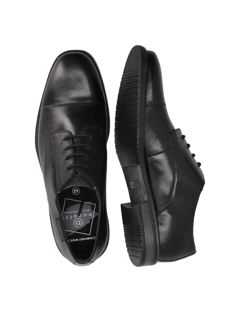 BUGATTI-hladká-kůže-elegantní-polobotky-černá