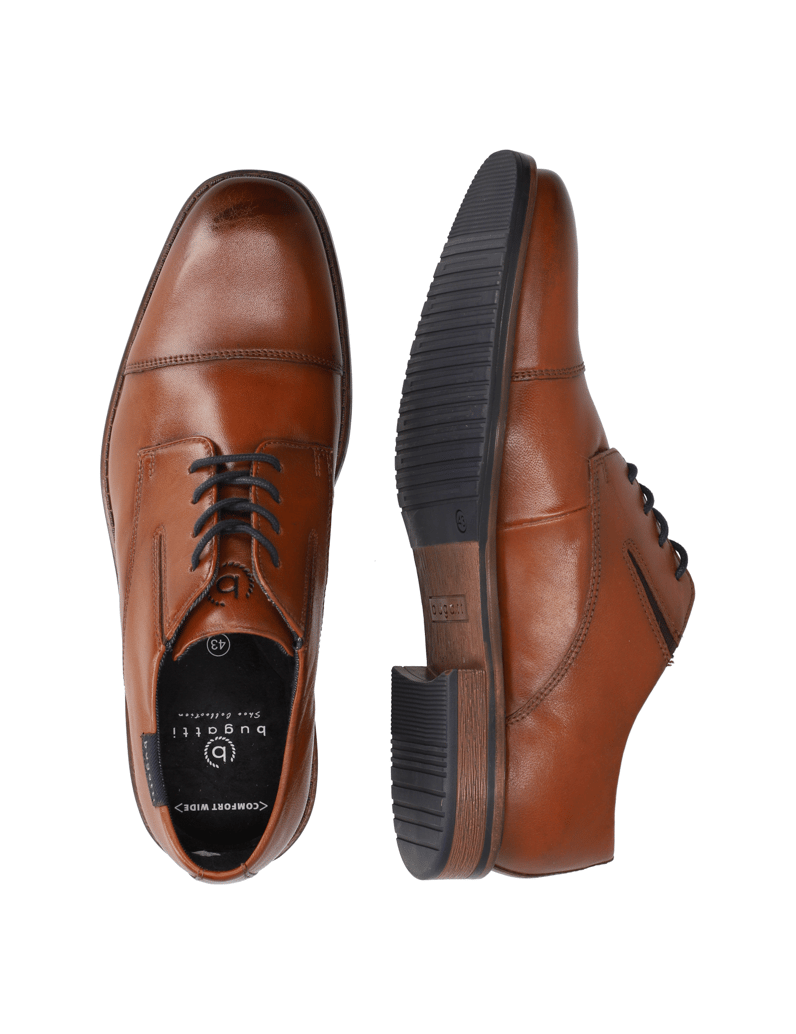 BUGATTI-hladká-kůže-elegantní-polobotky-černá