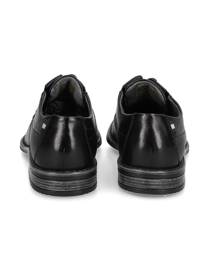 BUGATTI-hladká-koža-elegantná-šnurovacia-obuv-čierna