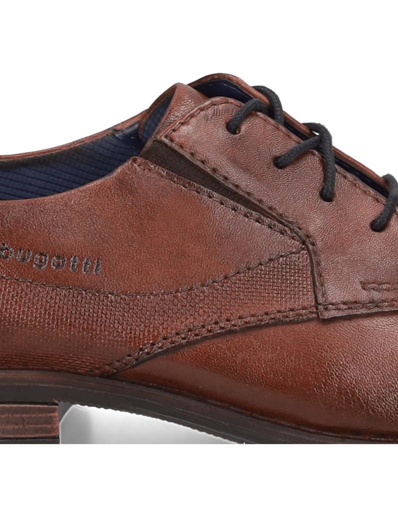 BUGATTI-hladká-koža-elegantná-šnurovacia-obuv-čierna