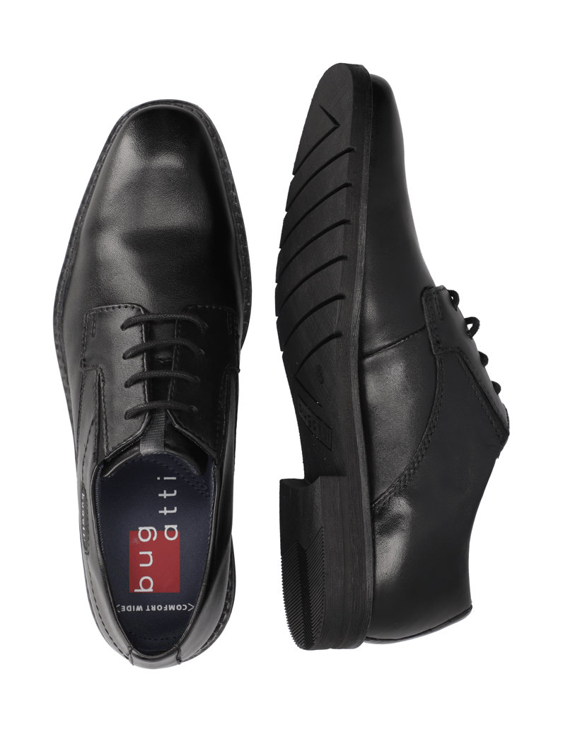 BUGATTI-hladká-kůže-elegantní-polobotky-černá