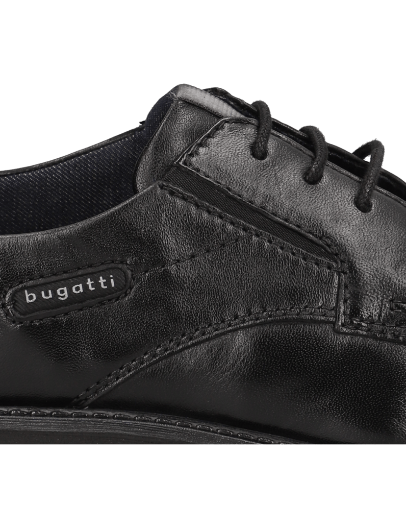 BUGATTI-hladká-kůže-elegantní-polobotky-černá