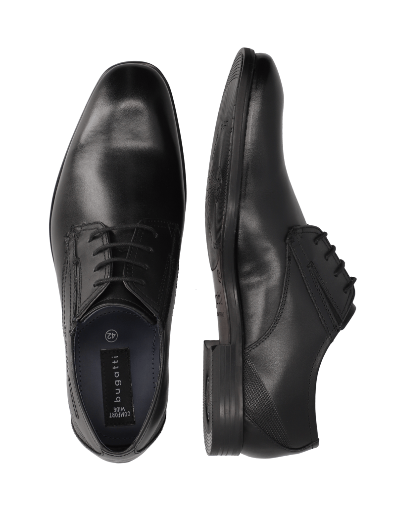 BUGATTI-hladká-kůže-elegantní-polobotky-černá