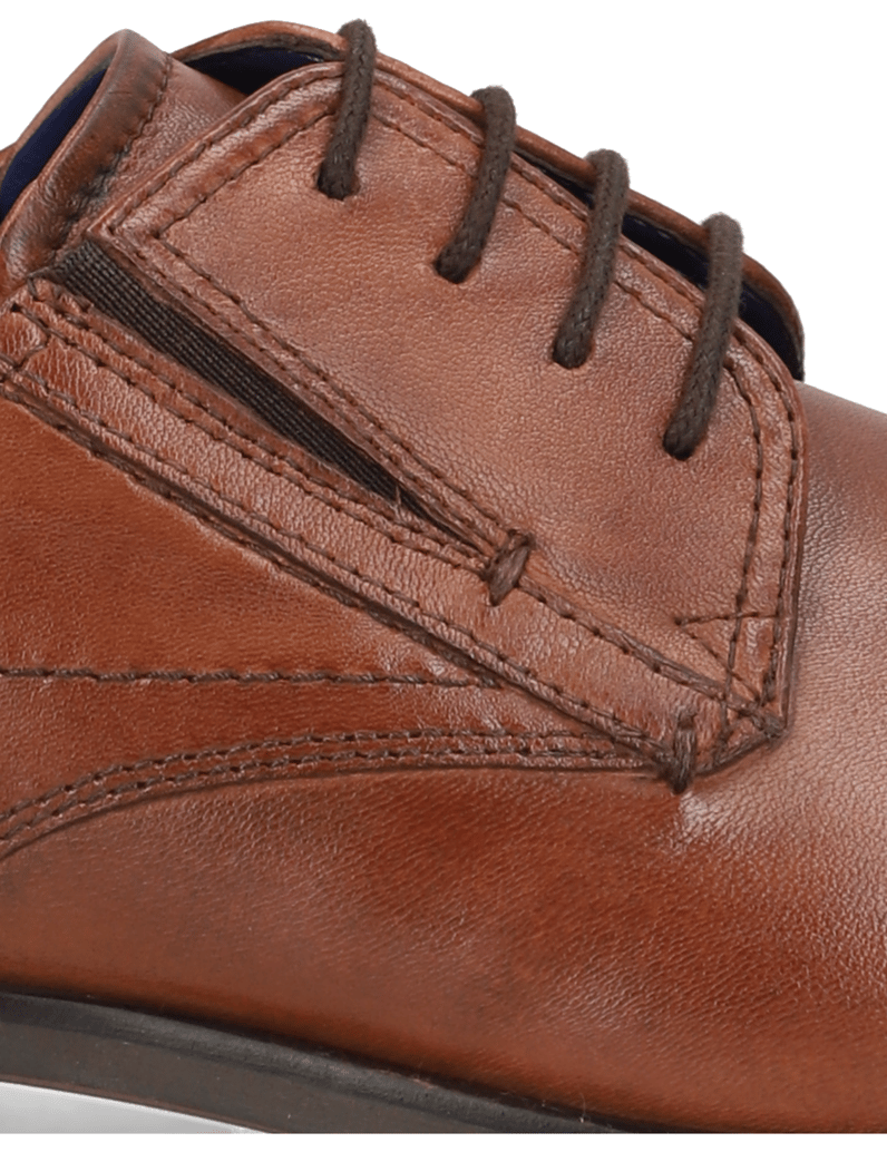 BUGATTI-gladko-usnje-čevlji-na-vezalke-konjak