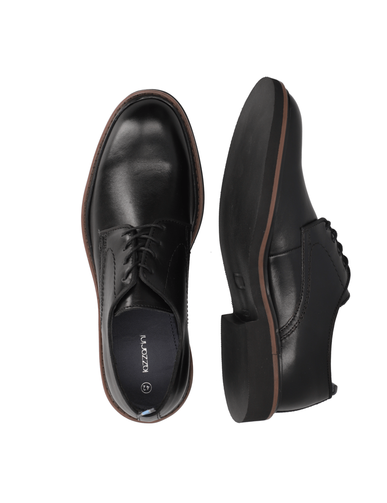 Lazzarini-elegantná-šnurovacia-obuv-čierna