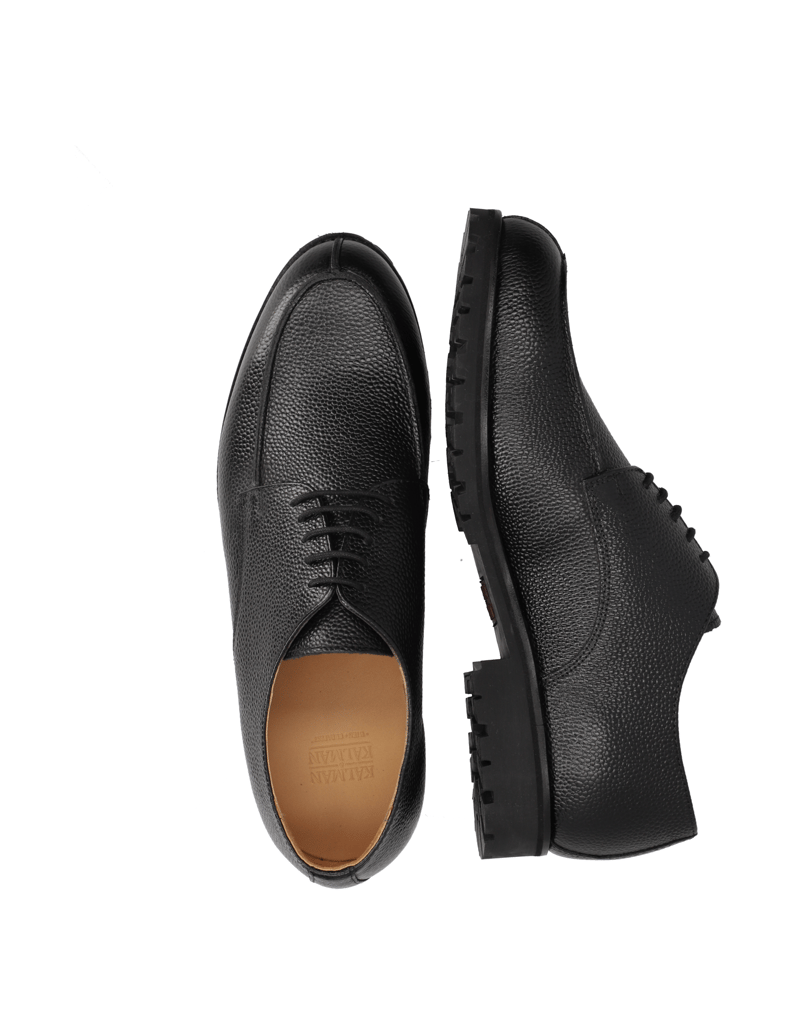 Kalman-&-Kalman-Scotchgrain-Leder-Schnürer-elegant-černá